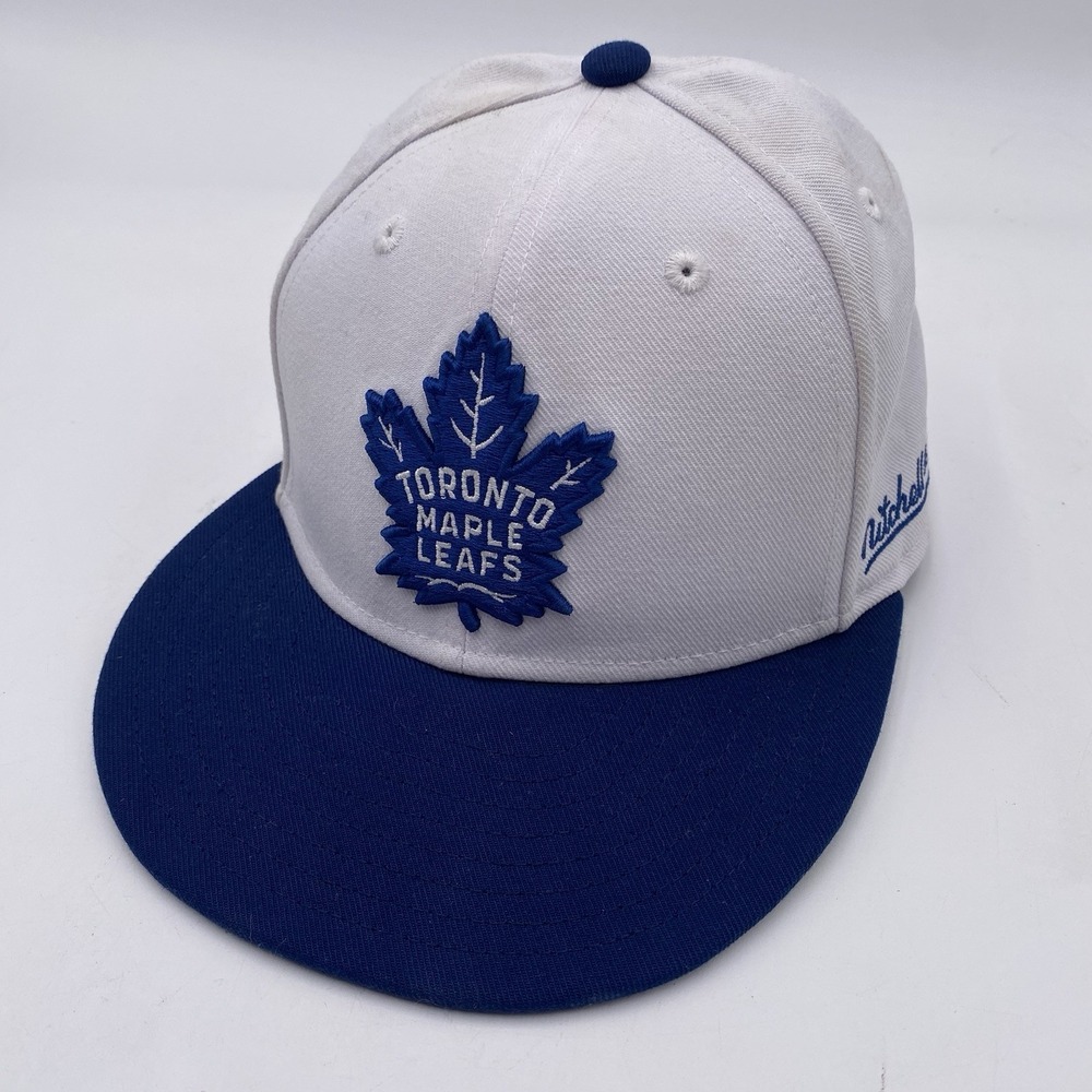 Toronto Maple Leafs‎ Hat Mitchell Ness Fitted Size 7 1/8 Cleaned Flat Bill Blue